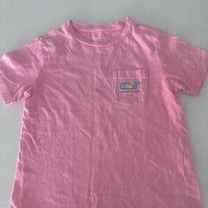 Vineyard Vines Kids Light Pink Tee with Whale Logo